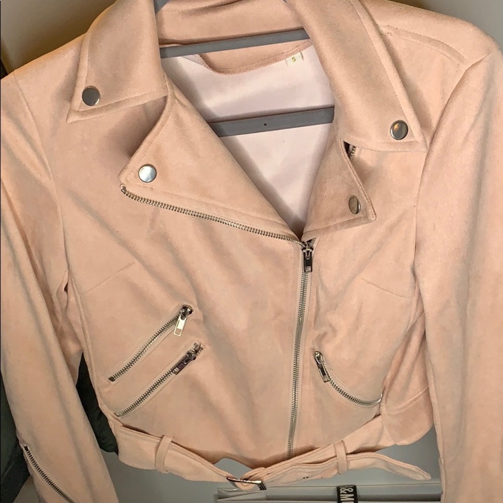 Suede moto jacket